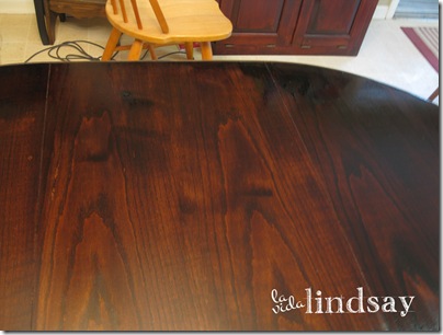 Oak Veneer Table Top with Dark Walnut Stain